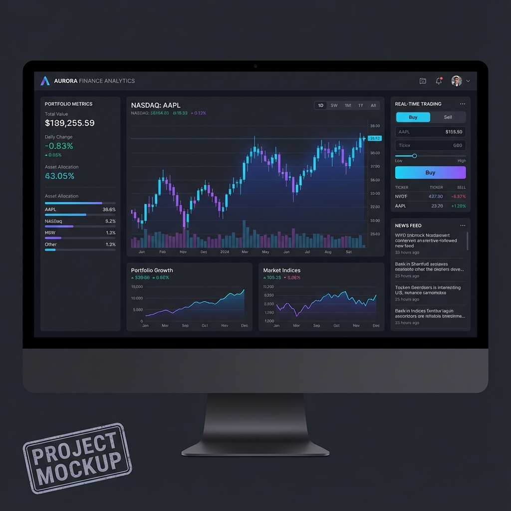 Fintech Dashboard - Web project by Endlix Solutions